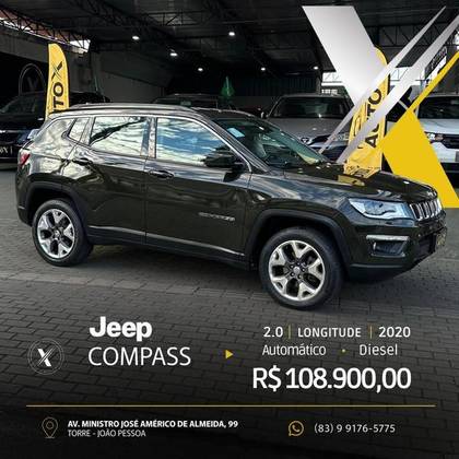 JEEP COMPASS 2.0 16V DIESEL LONGITUDE 4X4 AUTOMÁTICO JEEP COMPASS 2.0 16V DIESEL LONGITUDE 4X4 AUTOMÁTICO